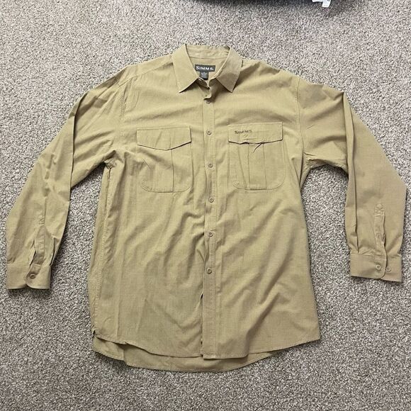 Simms Fishing Button Down Casual Shirt Mens XL - Picture 1 of 5